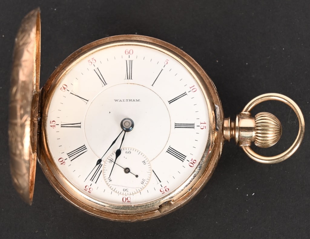 1900 18K WALTHAM 18S, 17J POCKET WATCH (1 of 7)
