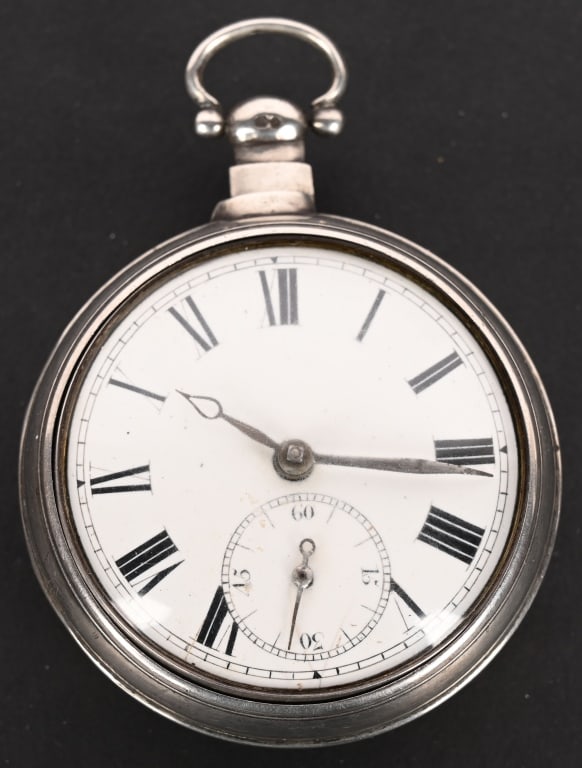 EARLY KEY WIND 18S POCKET WATCH w/ PAPER LABEL (1 of 6)