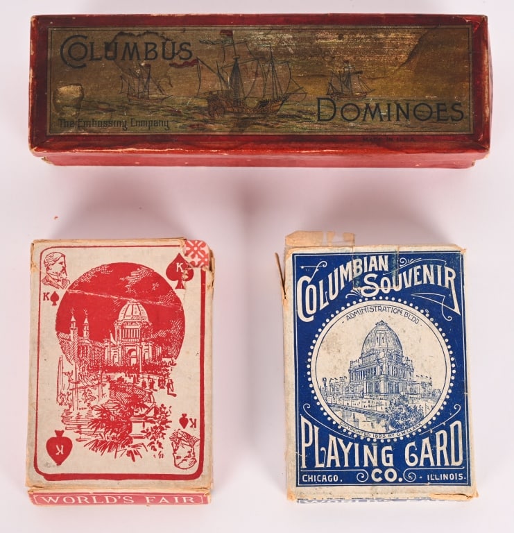 COLUMBIAN EXPOSITIONS PLAYING CARDS & DOMINOS (1 of 4)
