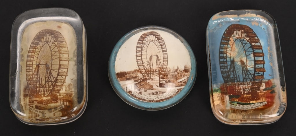 COLUMBIAN EXPOSITION FERRIS WHEEL PAPER WEIGHTS (1 of 2)