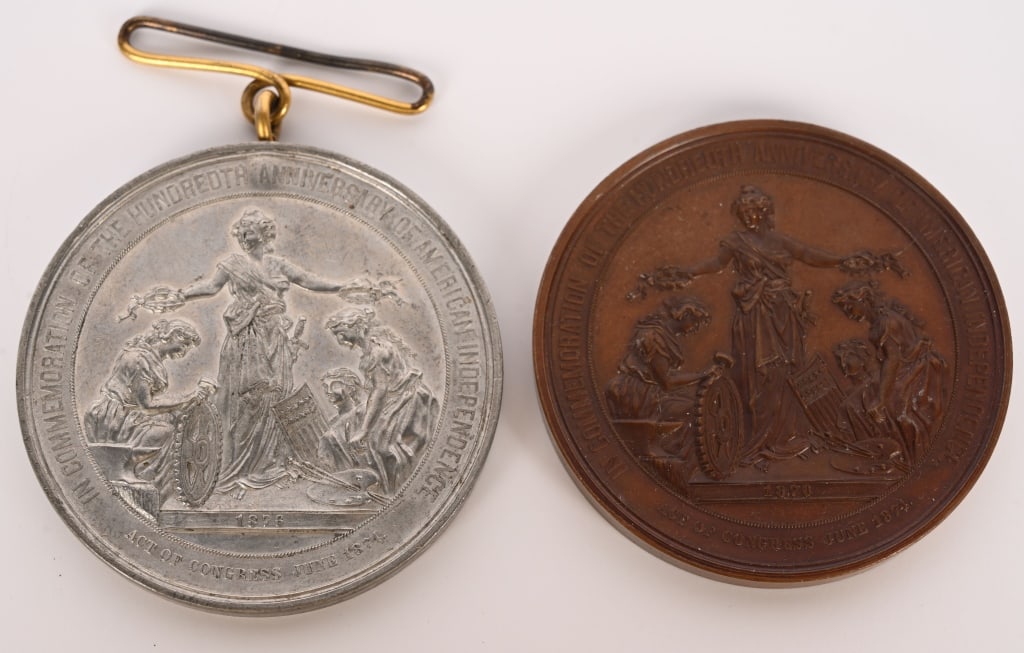 2- 1876 US MINT INDEPENDENCE CENTENNIAL MEDALS (1 of 2)