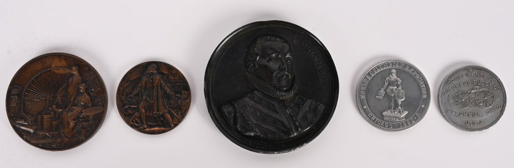 5 COLUMBIAN EXPOSITION MEDALS (1 of 7)