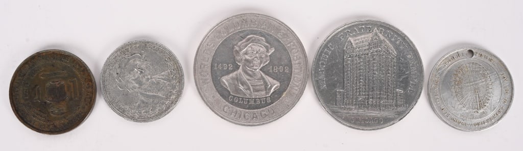 5- COLUMBIAN EXPOSITION MEDALS (1 of 7)