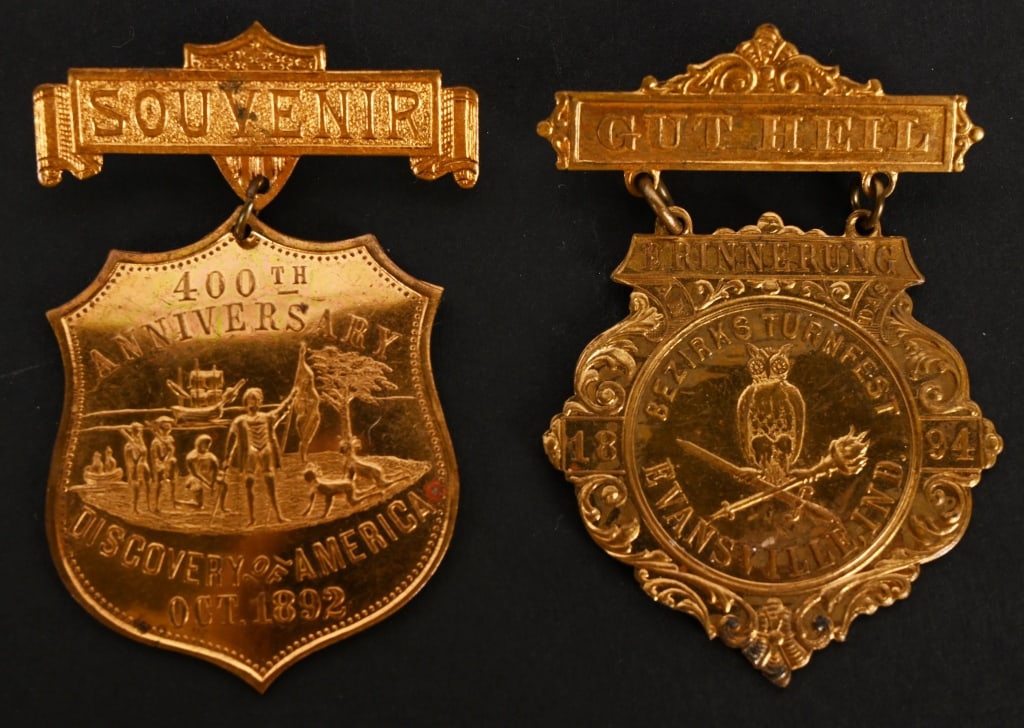 8 COLUMBIAN EXPOSITION BADGES - 2