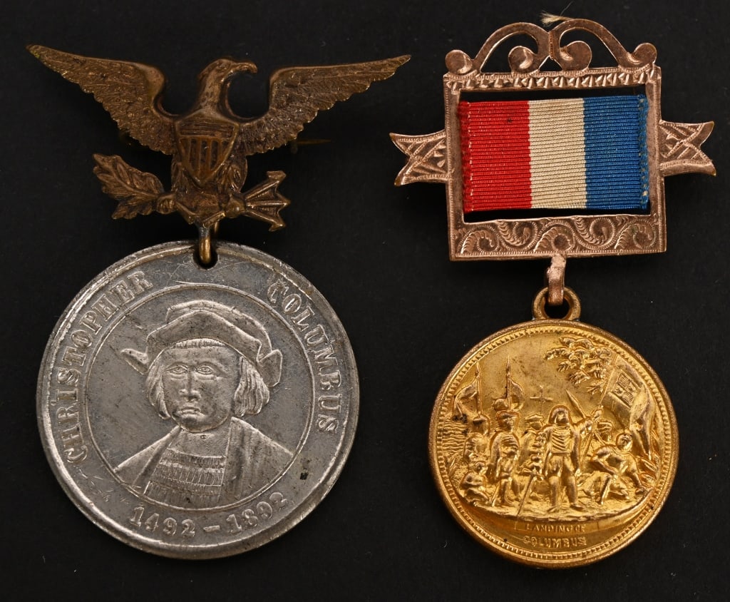 8 COLUMBIAN EXPOSITION BADGES - 8