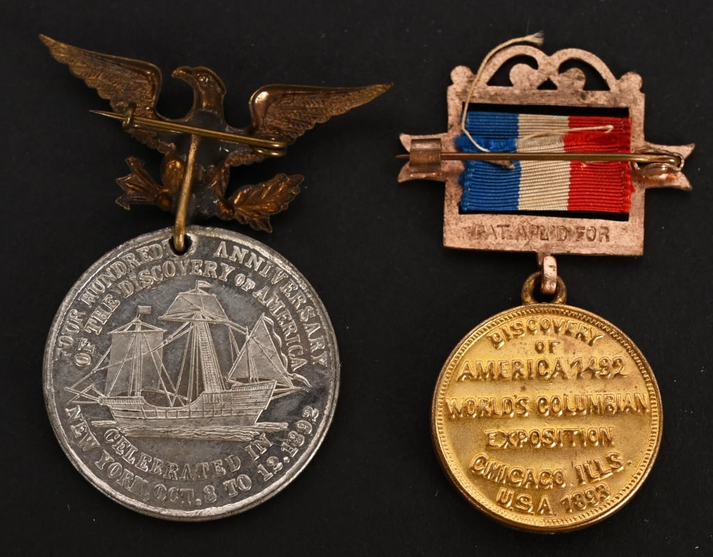 8 COLUMBIAN EXPOSITION BADGES - 9