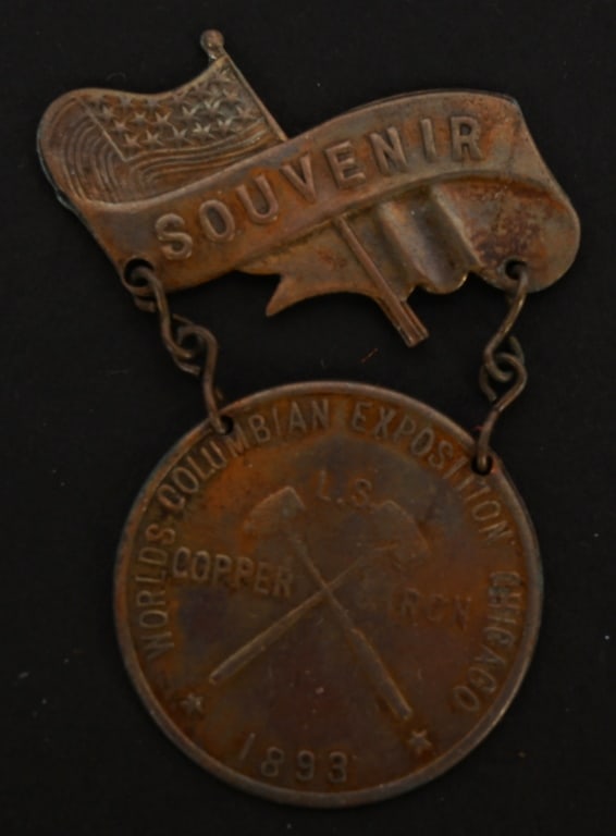 7 COLUMBIAN EXPOSITION BADGES - 5