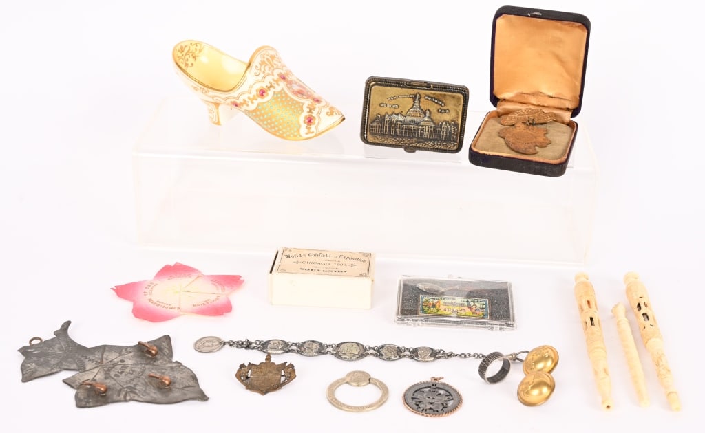 LOT OF COLUMBIAN EXPOSITION SOUVENIRS: Great lot of Columbian Exposition Souvenirs. Excellent
