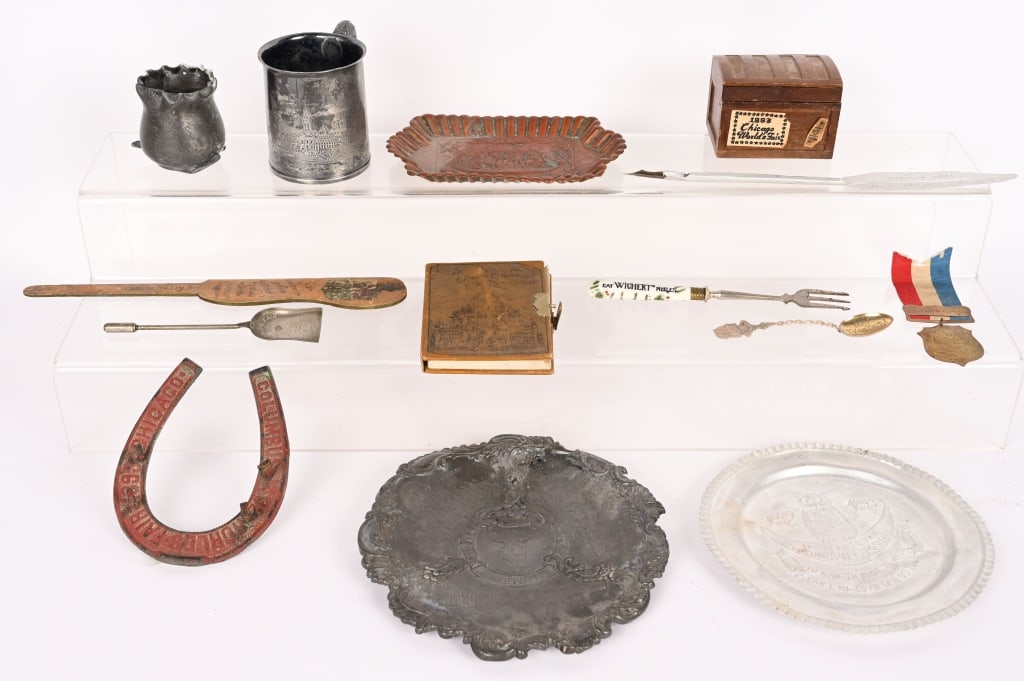 LOT OF COLUMBIAN EXPOSITION SOUVENIRS: Great lot of Columbian Exposition Souvenirs. Excellent