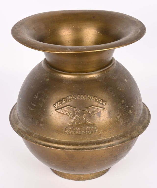 COLUMBIAN EXPOSITION CLOCK & SPITTOON - 2