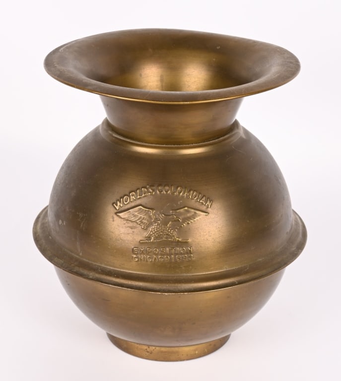 COLUMBIAN EXPOSITION CLOCK & SPITTOON - 3