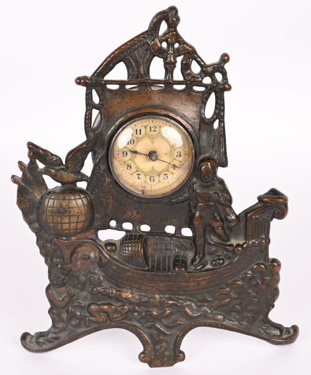 COLUMBIAN EXPOSITION CLOCK & SPITTOON - 5