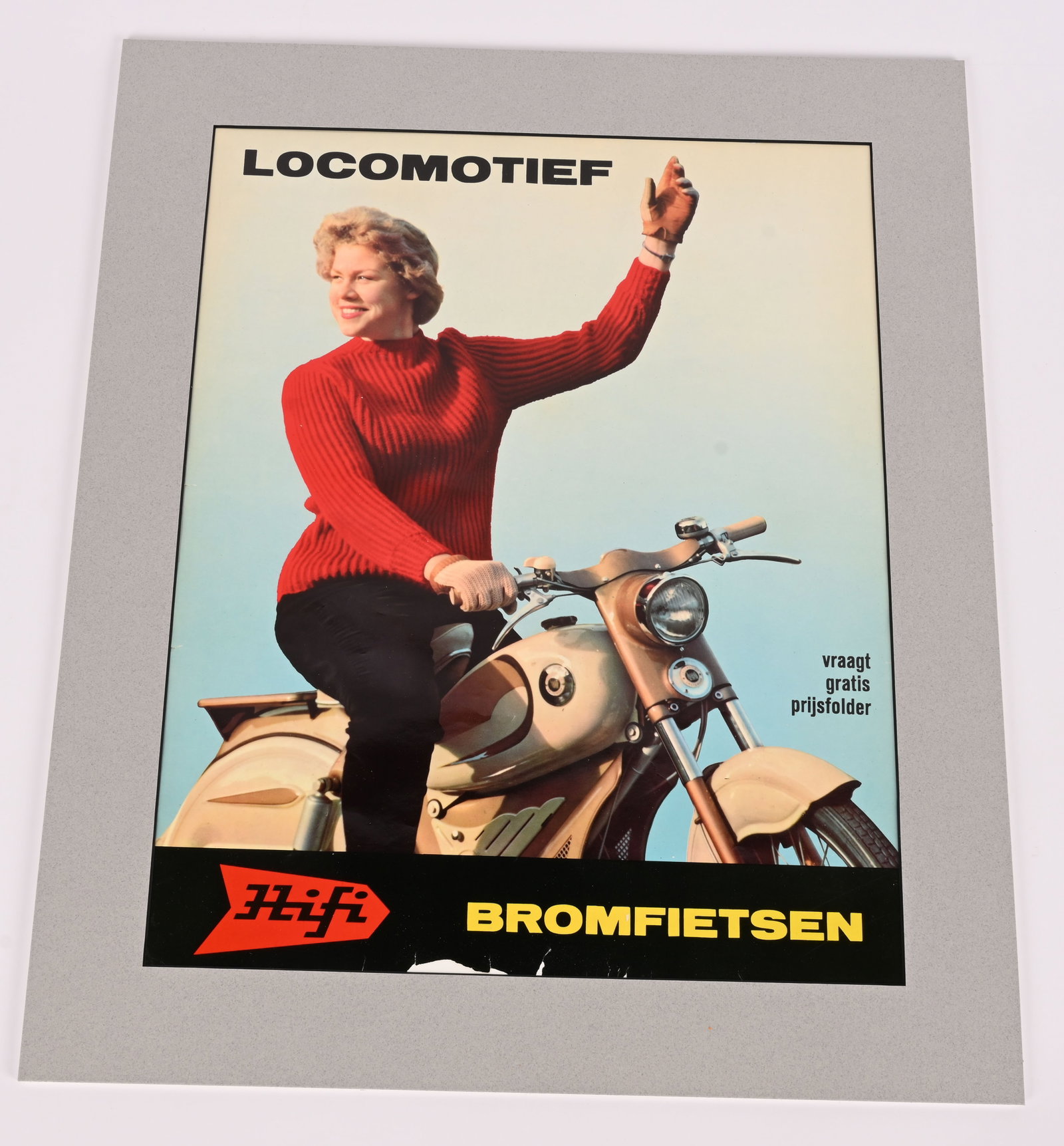 1960's DUTCH MOPED ORIGINAL ADVERTISING POSTER (1 of 3)
