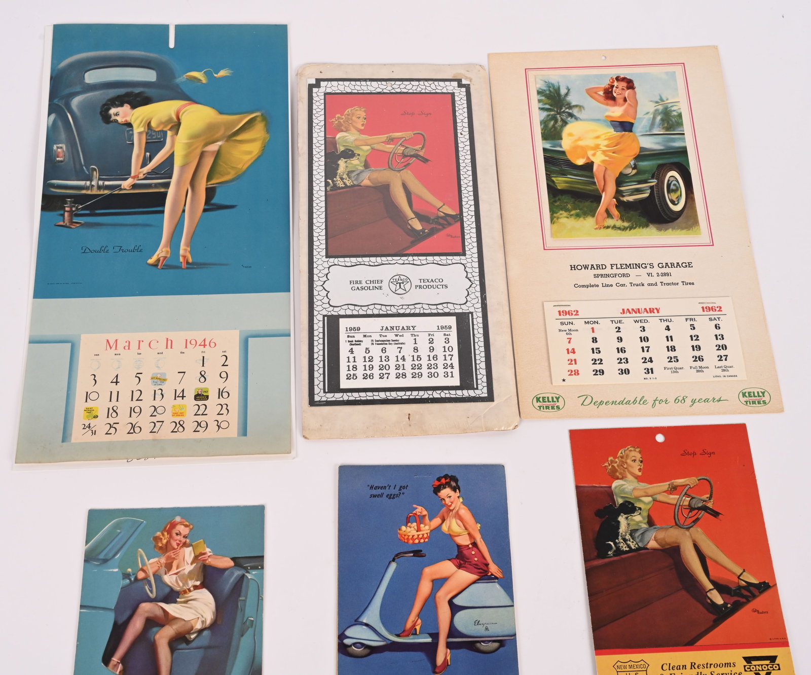 6- AUTOMOTIVE CALENDARS 1946-1962 (1 of 6)