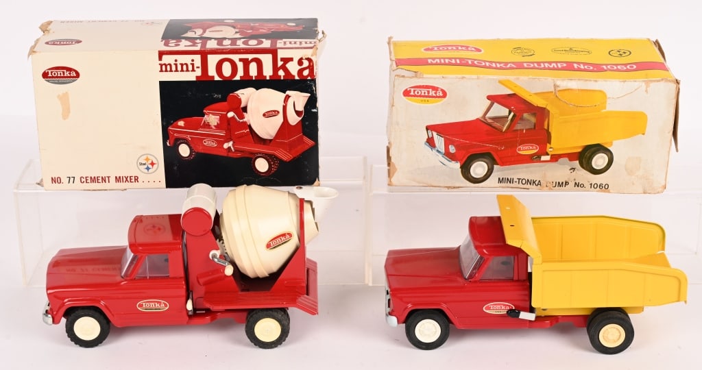 TONKA CEMENT MIXER & DUMP TRUCK w/ BOX (1 of 8)