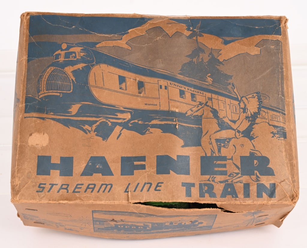 HAFNER WINDUP COPPER STREAMLINE TRAIN SET - 5