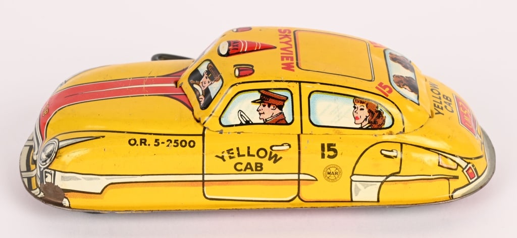 MARX TIN WINDUP SKYVIEW YELLOW CAB (1 of 5)