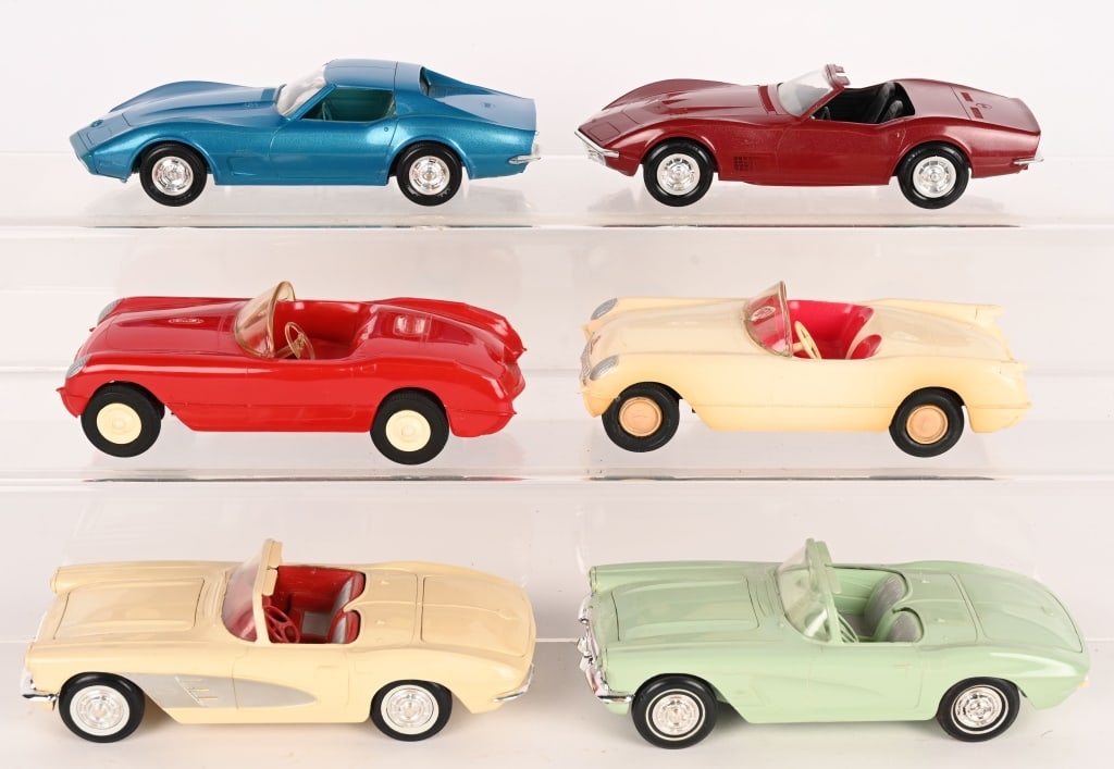 6- CHEVY CORVETTE PROMO CARS: Includes 2- 1955, 61, 62,70, and 73. All original in exceptional condition. Excellent