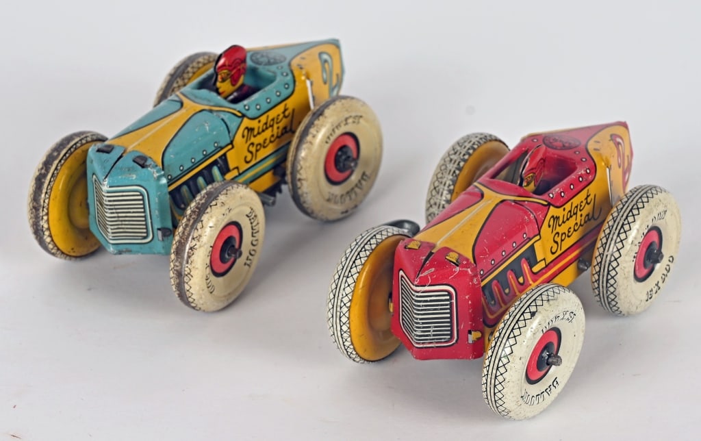 2- MARX TIN WINDUP MIDGET SPECIAL RACERS: Both all original in great condition. Both work. 5" Excellent