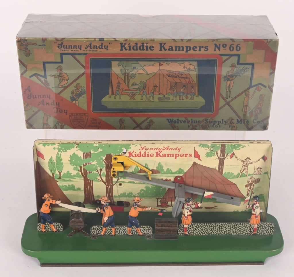 WOLVERINE SUNNY ANDY KIDDIE KAMPERS w/ BOX: All original in great condition. Works. Boxed 14 1/2" Excellent