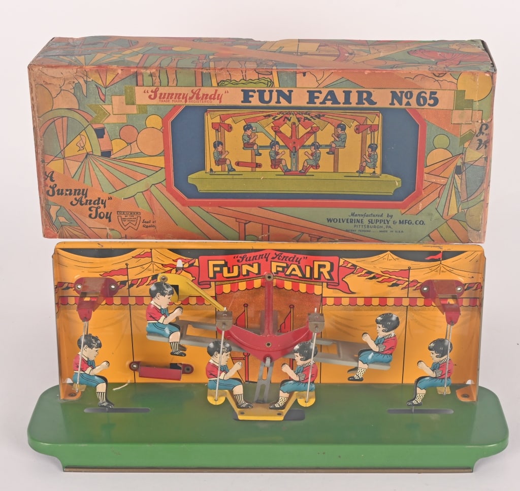 WOLVERINE SUNNY ANDY FUN FAIR w/ BOX: All original in great condition. Works. Boxed 14 1/2" Excellent