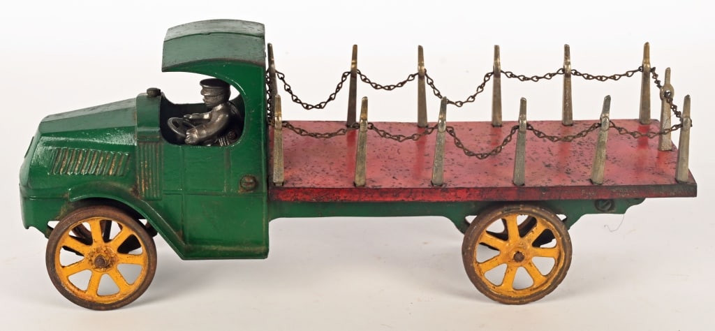 DENT CAST IRON MACK STAKE TRUCK (1 of 5)