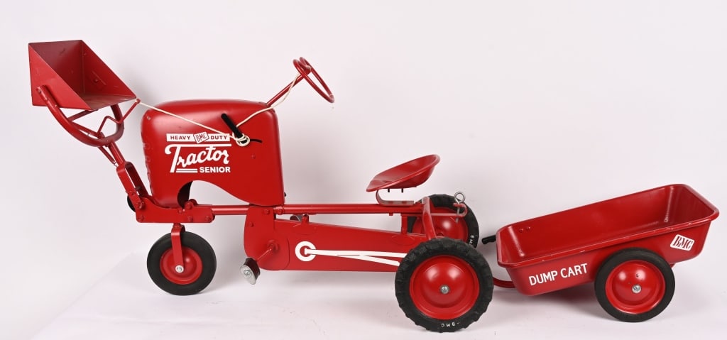 BMC PEDAL TRUCTOR w/ SCOOP & TRAILER (1 of 8)