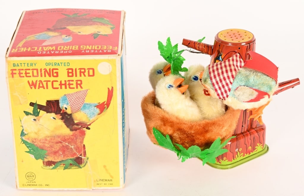 LINEMAR BATTERY OP FEEDING BIRD WATCHER w/ BOX (1 of 6)