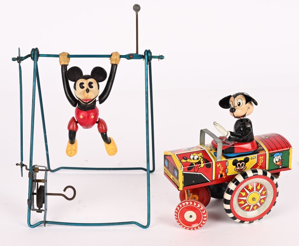 2- MICKEY MOUSE TIN WINDUP TOYS (1 of 8)