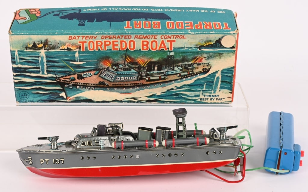 LINEMAR BATTERY OP TORPEDO BOAT w/ BOX (1 of 7)