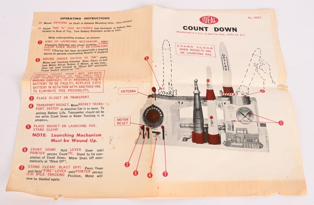 IDEAL COUNT DOWN LAUNCH CONTROL CENTER w/ BOX - 8
