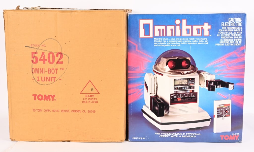 TOMY OMNIBOT ROBOT w/ BOX: All original in great condition. Boxed with Shipping Box. 19" Excellent