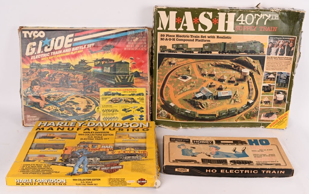 MASH, GI JOE, HARLEY DAVIDSON HO TRAIN SETS (1 of 6)