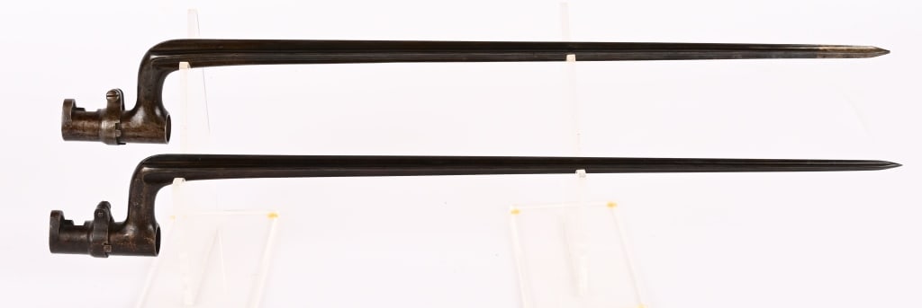 SWISS MODEL 1863 SOCKET BAYONET LOT OF 2: Lot of two Swiss M1842 10.4mm M1863 Cruciform Socket Bayonets that are a historical weapon accessory known for its distinct design and impressive craftsmanship. Originating from Switzerland in the mid