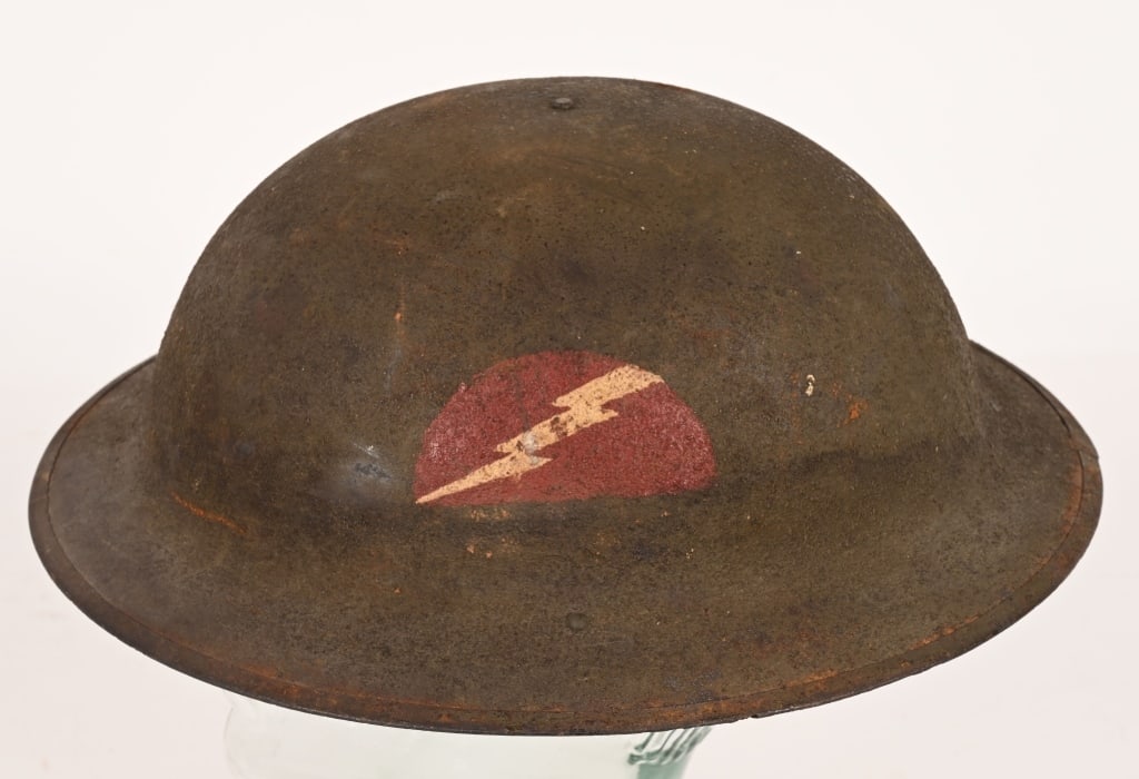 WWI US ARMY 78th DIVISION PAINTED HELMET WW1: WW1 78th division painted helmet complete with liker and chinstrap. Helmet underneath. Helmet is overall in excellent condition. The 78th Division of the United States Army was activated on 23 August 