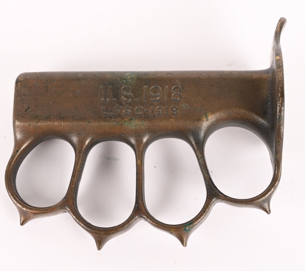 WWI US M1918 TRENCH KNIFE LF&C KNUCKLE GRIP WW1 (1 of 5)