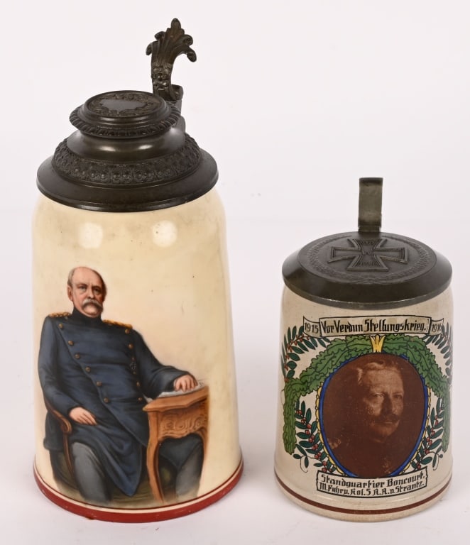 IMPERIAL GERMAN LIDDED STEIN LOT KAISER WILHELM (1 of 10)