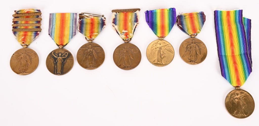WW1 US BRITISH FRENCH VICTORY MEDAL LOT WWI (1 of 9)
