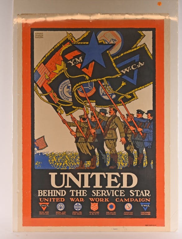 WWI UNITED BEHIND THE SERVISE STAR POSTER (1 of 3)