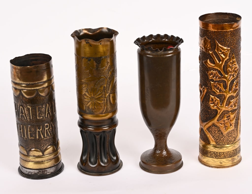 WWI US TRENCH ART 75MM SHELL LOT CHATEAU THIERRY (1 of 6)