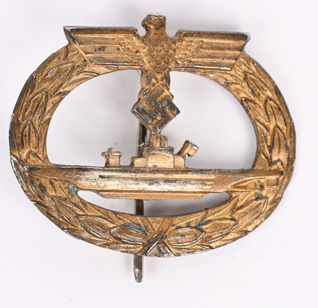 WWII NAZI GERMAN KRIEGSMARINE U-BOAT WAR BADGE (1 of 2)