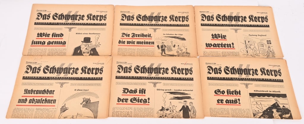 WWII NAZI WAFFEN SS NEWSPAPER DAS SCHWARZE KORPS (1 of 7)