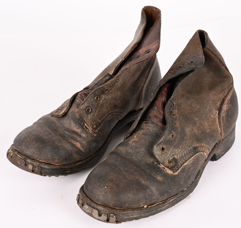 WWII NAZI GERMAN MOUNTAIN TROOPER'S ANKLE BOOTS (1 of 4)