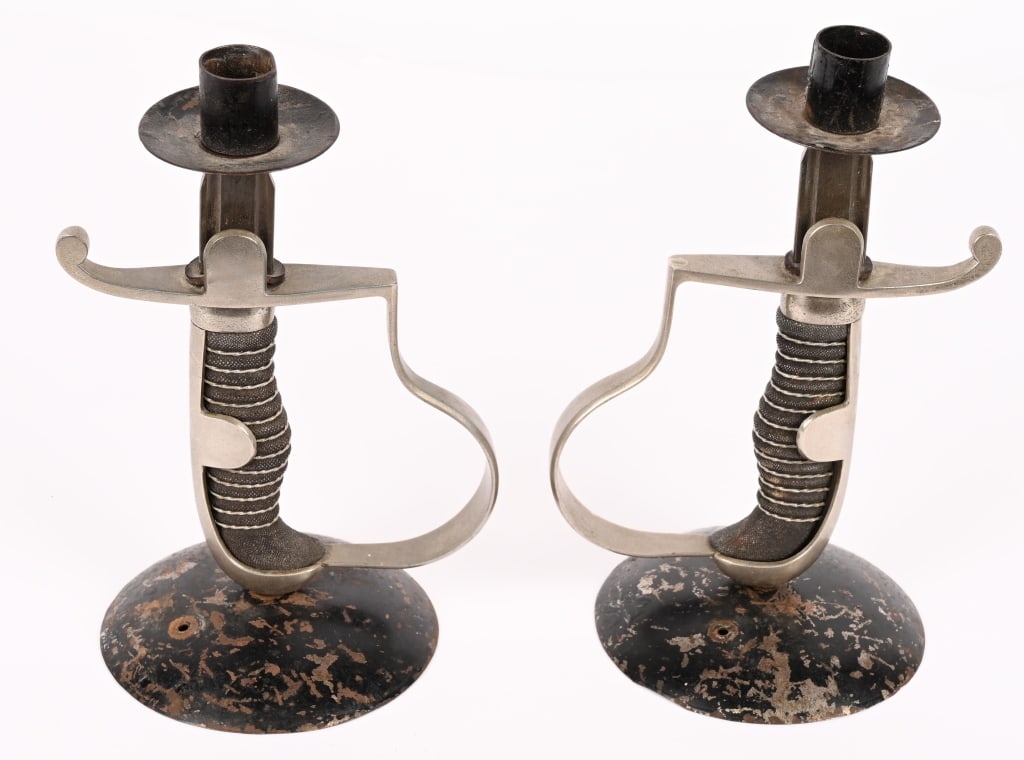 WWII NAZI GERMAN NCO SWORD CANDLESTICK HOLDERS WW2 (1 of 4)