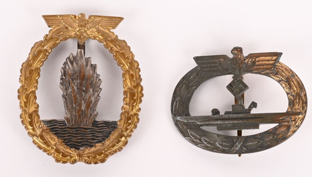 WWII NAZI GERMAN U BOAT / MINESWEEPER BADGE LOT (1 of 7)