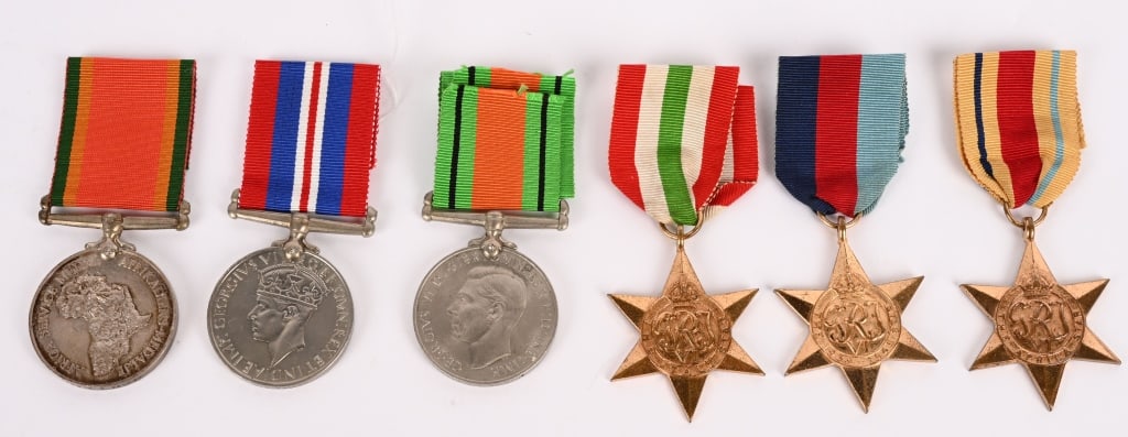 WWII BRITISH SOUTH AFRICA NAMED MEDAL GROUPING WW2 (1 of 6)