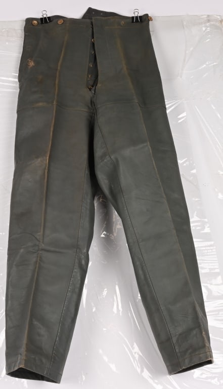 WWII NAZI GERMAN KRIEGSMARINE LEATHER TROUSERS (1 of 8)