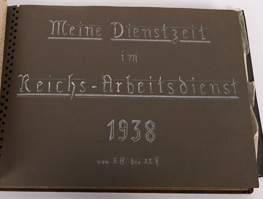 WWII NAZI GERMAN PHOTO ALBUM LUFTWAFFE W PLANES: WWII Nazi German Wehrmacht photo album containing 169 photos starting with the Army and ending up in the Luftwaffe with several Aircraft Photos in excellent condition, several with captions.