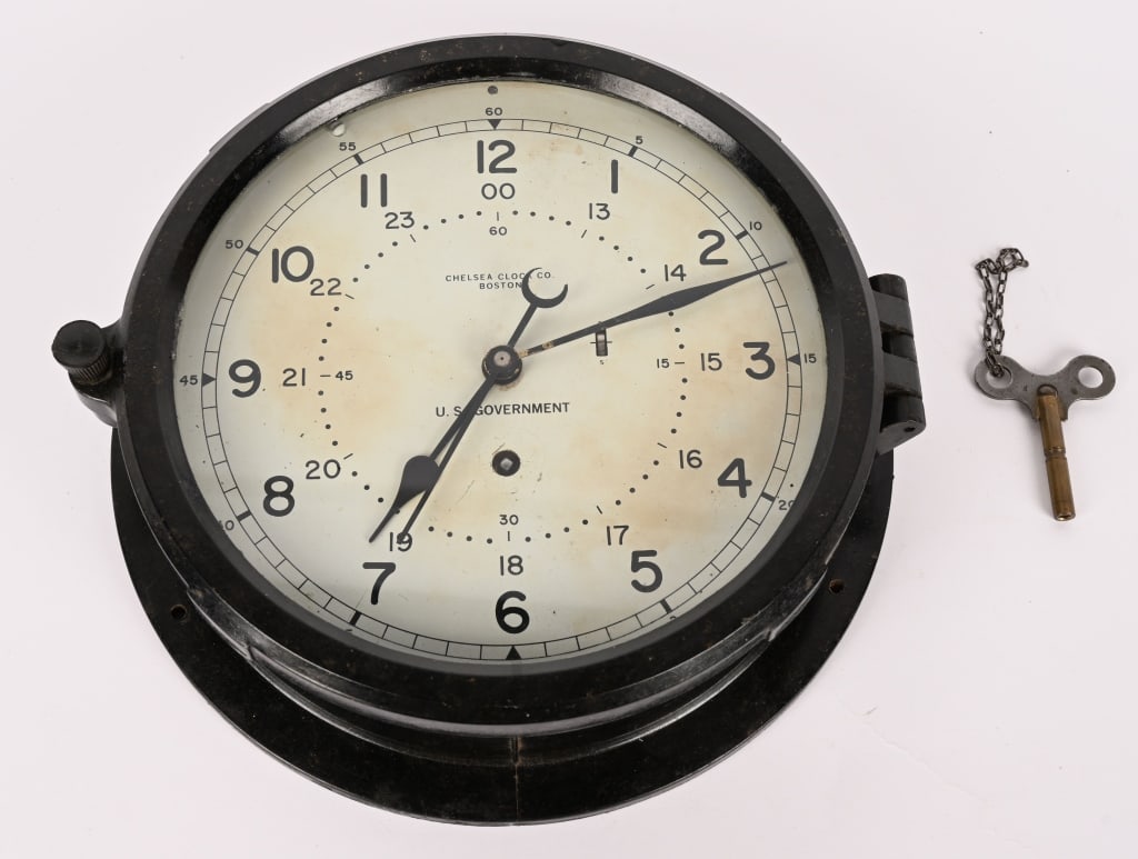 WWII US GOVERNMENT CHELSEA 8 INCH CLOCK WW2 (1 of 5)
