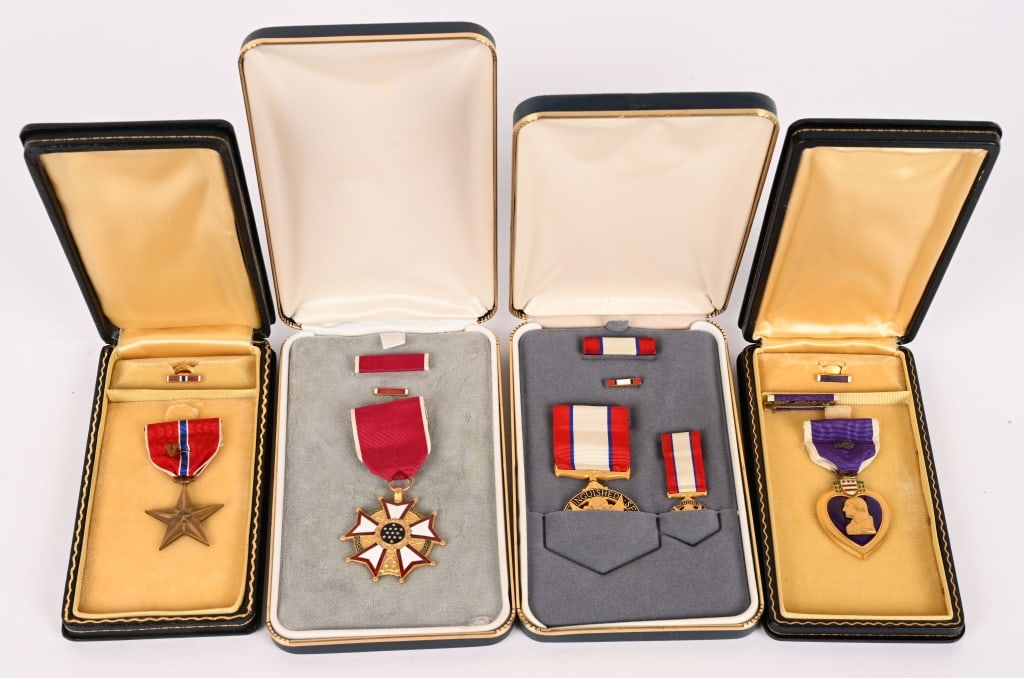US ARMY BRIDADIER GENERAL NAMED MEDAL GROUP: lot of US Medals ma,ed to a Brigadier General by the name of Wilford Hoff. The grouping consist of 1) SLOT BROOCH BRONZE STAR. Named to the reverse Wilford J. Hoff. Medal is housed in the original WWI